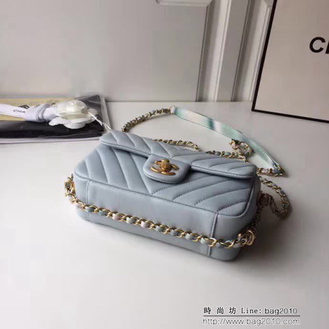 香奈兒CHANEL 18春夏系列新款 鏈條mini cf 塗鴉彩色皮質鏈條包 DSC1004